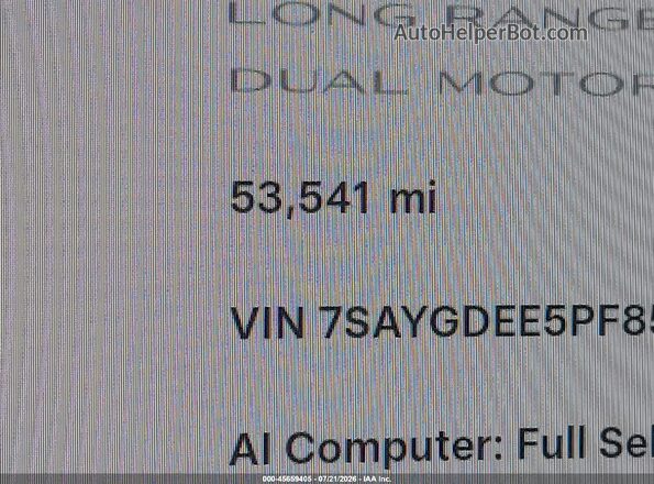 7SAYGDEE5PF850618 2023 TESLA MODEL Y White 