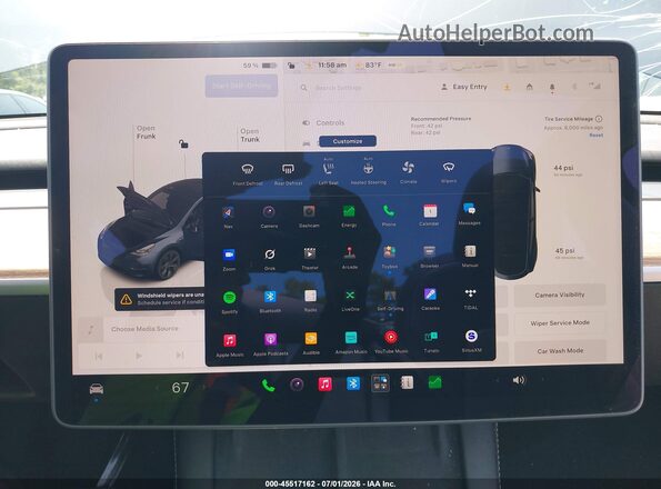 7SAYGDEE5SF284744 2025 TESLA MODEL Y Серый 