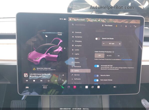 7SAYGDEE5SF285425 2025 TESLA MODEL Y Dark Blue Вид задних сидений