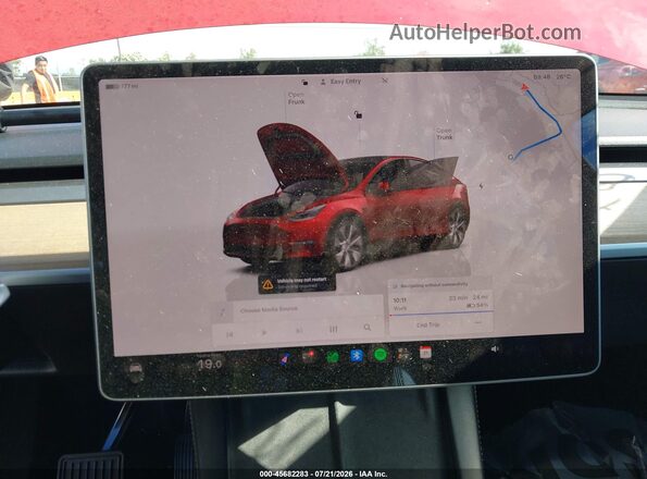 7SAYGDEE6NF368964 2022 TESLA MODEL Y Red 
