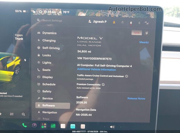 7SAYGDEE6PA187573 2023 TESLA MODEL Y Black Widok tylnych siedzeń