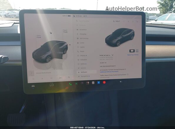 7SAYGDEE6PF859117 2023 TESLA MODEL Y Gray Вид задніх сидінь