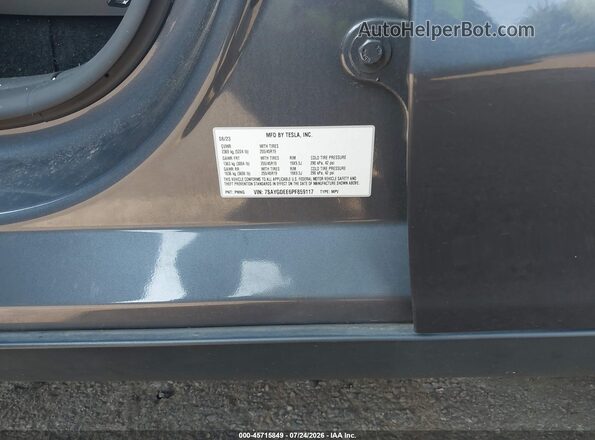 7SAYGDEE6PF859117 2023 TESLA MODEL Y Gray Вид підкапотного простору