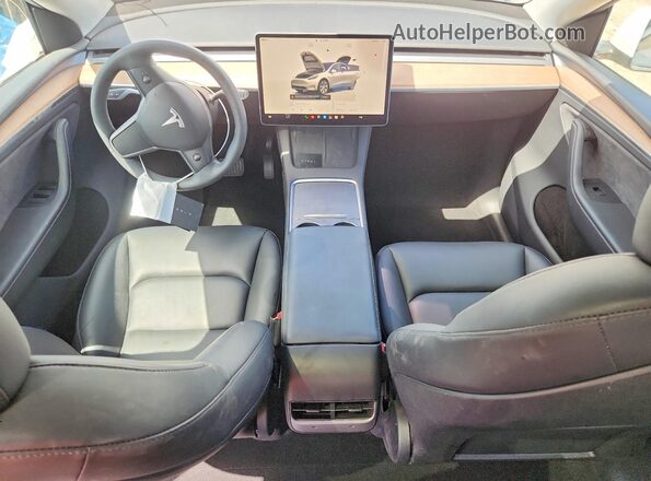 7SAYGDEE6RA259598 2024 TESLA MODEL White წინა პანელის ხედი