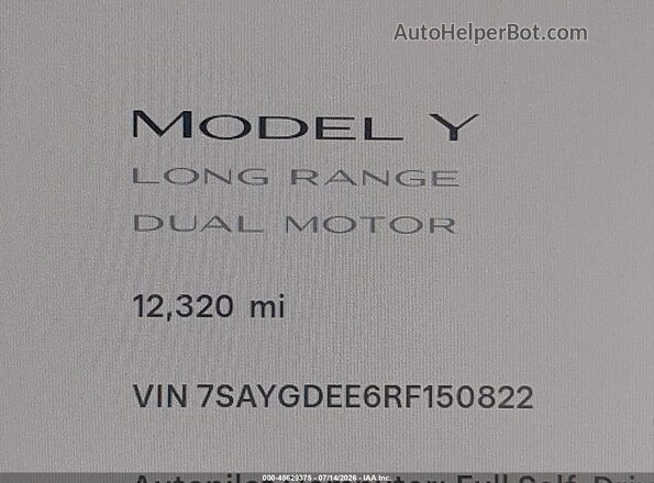 7SAYGDEE6RF150822 2024 TESLA MODEL Y Gray 