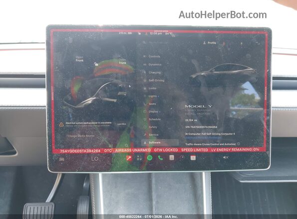 7SAYGDEE6TA394264 2026 TESLA MODEL Y Gray 