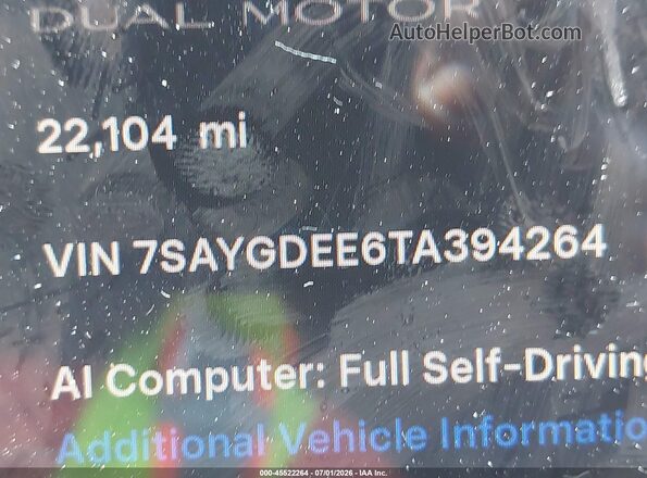 7SAYGDEE6TA394264 2026 TESLA MODEL Y Gray 