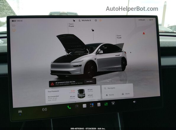 7SAYGDEE6TF637610 2026 TESLA MODEL Y White 