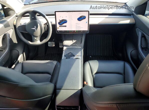 7SAYGDEE7NF344995 2022 TESLA MODEL Blue Widok deski rozdzielczej