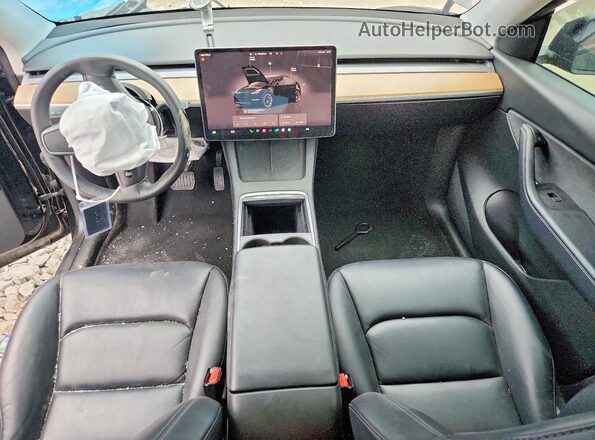 7SAYGDEE7NF376023 2022 TESLA MODEL Black Widok deski rozdzielczej