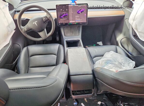 7SAYGDEE7NF407240 2022 TESLA MODEL White Dashboard view