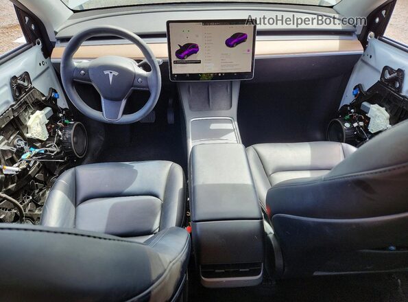 7SAYGDEE7NF445986 2022 TESLA MODEL Белый Вид панели приборов