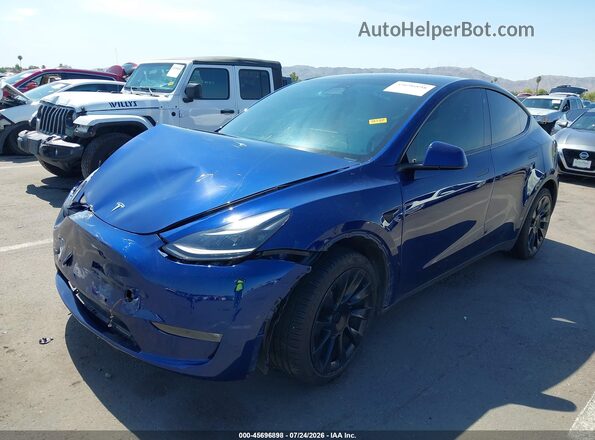 7SAYGDEE7NF533680 2022 TESLA MODEL Y Синий Передняя левая четверть
