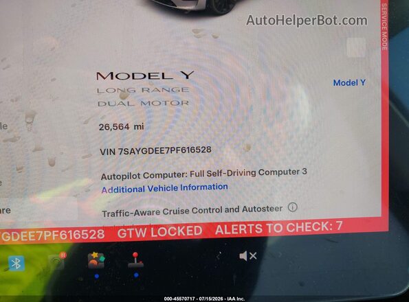 7SAYGDEE7PF616528 2023 TESLA MODEL Y White Հետևի նստատեղերի տեսք