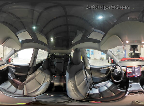 7SAYGDEE7PF668421 2023 TESLA MODEL Красный Панорамный вид салона 360°