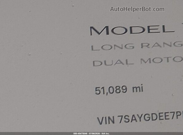 7SAYGDEE7PF979654 2023 TESLA MODEL Y Gray 