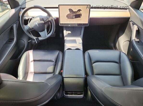 7SAYGDEE8NF511378 2022 TESLA MODEL Black Dashboard view
