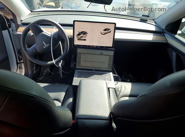 7SAYGDEE8PA053065 2023 TESLA MODEL White წინა პანელის ხედი