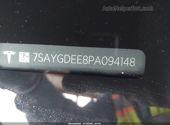 7SAYGDEE8PA094148 2023 TESLA MODEL Y White Vista del compartimento del motor