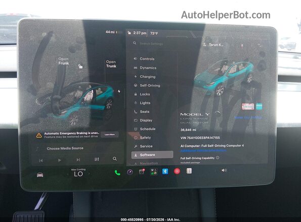 7SAYGDEE8PA147155 2023 TESLA MODEL Y White 