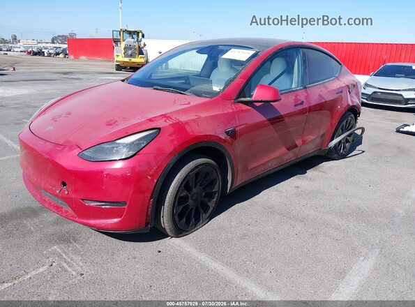 7SAYGDEE8PF831951 2023 TESLA MODEL Y Red Передня ліва чверть