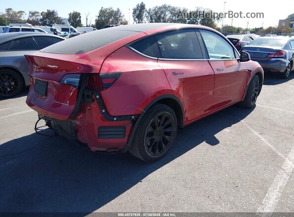 7SAYGDEE8PF831951 2023 TESLA MODEL Y Red Задня права чверть