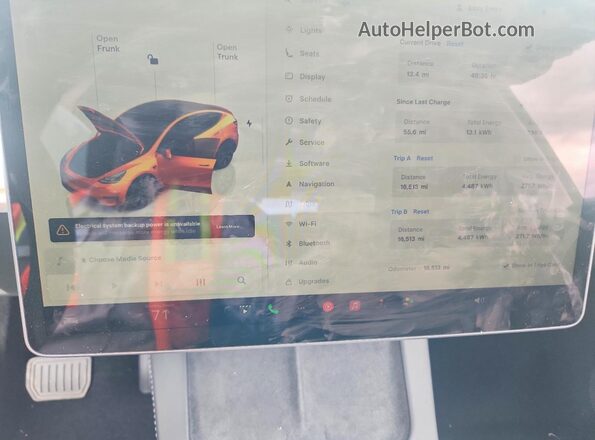 7SAYGDEE8RF201611 2024 TESLA MODEL Blue Vista del cuadro de instrumentos
