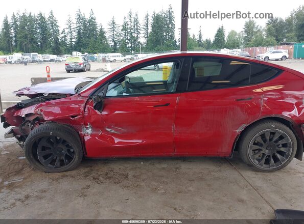 7SAYGDEE9NF340155 2022 TESLA MODEL Y Red Սարքավորումների վահանակի տեսք