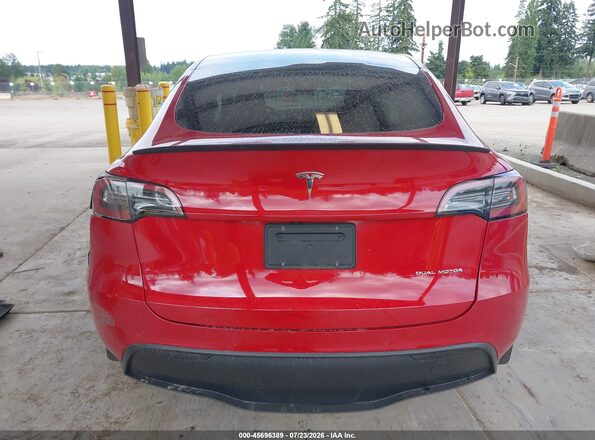 7SAYGDEE9NF340155 2022 TESLA MODEL Y Red Սալոնի 360 աստիճան տեսք