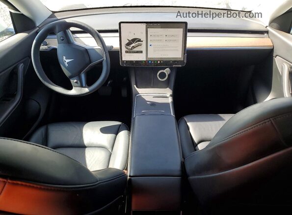 7SAYGDEE9NF356338 2022 TESLA MODEL White Widok deski rozdzielczej