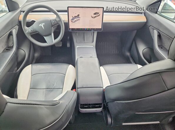 7SAYGDEE9NF434469 2022 TESLA MODEL Белый Вид панели приборов