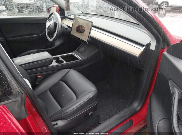 7SAYGDEE9NF451465 2022 TESLA MODEL Y Red Вид салону спереду