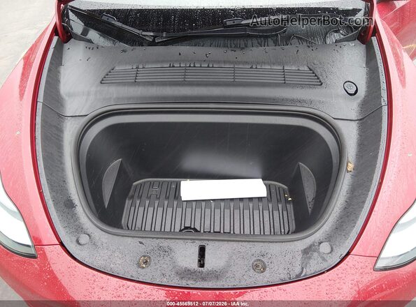 7SAYGDEE9NF451465 2022 TESLA MODEL Y Red Вид ззаду