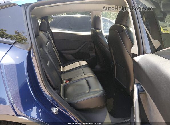 7SAYGDEE9NF481792 2022 TESLA MODEL Y Blue VIN კოდის სტიკერის ხედი