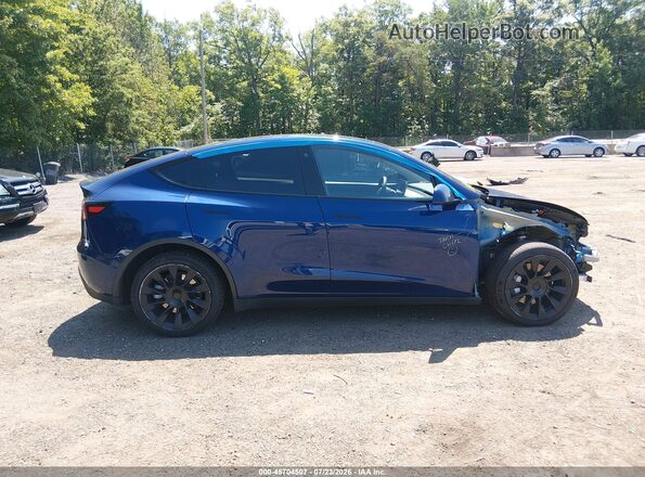 7SAYGDEE9NF481792 2022 TESLA MODEL Y Blue უკანა სალონის ხედი