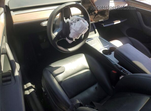 7SAYGDEE9PF858592 2023 TESLA MODEL Black Dashboard view