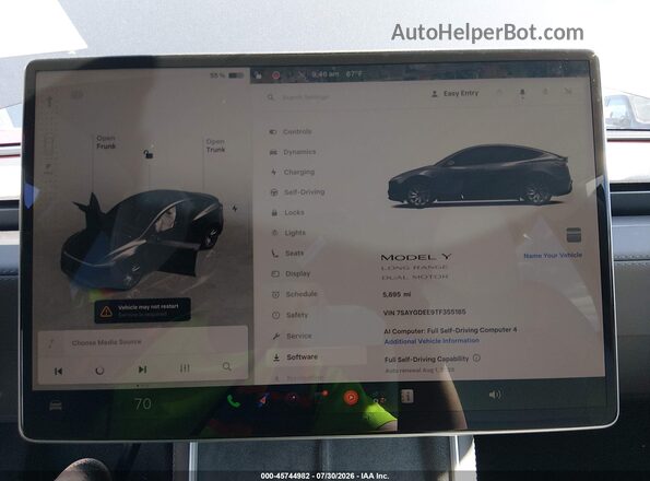 7SAYGDEE9TF355185 2026 TESLA MODEL Y Gray Vista de los asientos traseros