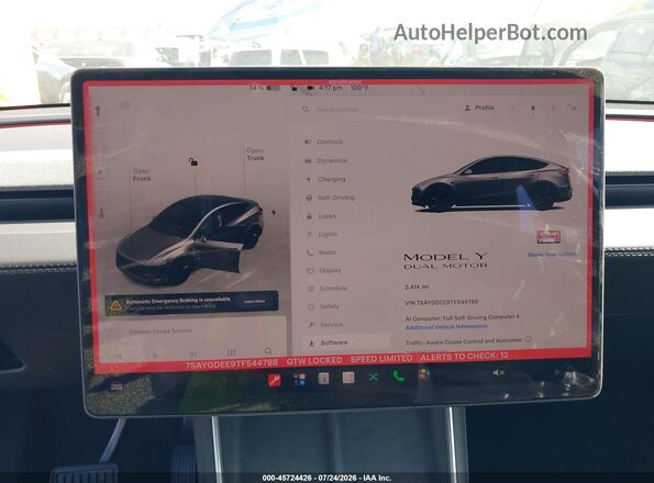 7SAYGDEE9TF544788 2026 TESLA MODEL Y Silver 