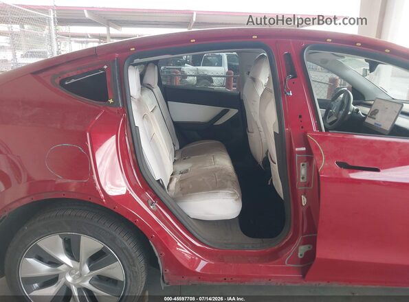 7SAYGDEEXNF411458 2022 TESLA MODEL Y Silver Widok naklejki z numerem VIN