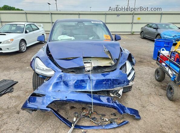 7SAYGDEEXNF430074 2022 TESLA MODEL Blue Front view