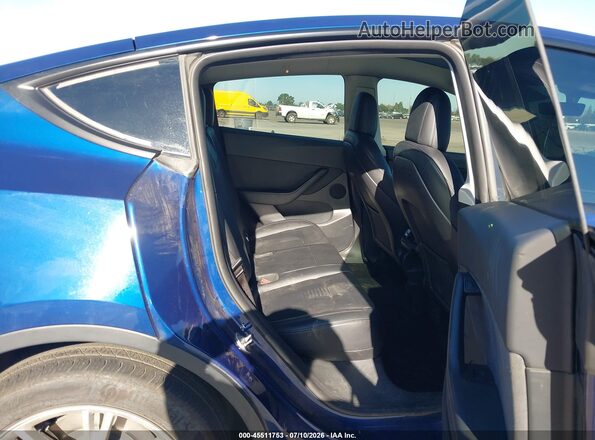 7SAYGDEEXNF485236 2022 TESLA MODEL Y Blue Widok naklejki z numerem VIN