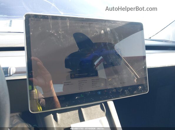 7SAYGDEEXNF485236 2022 TESLA MODEL Y Blue Widok tylnych siedzeń