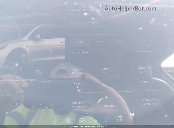 7SAYGDEEXPA041807 2023 TESLA MODEL Y Белый Вид задних сидений
