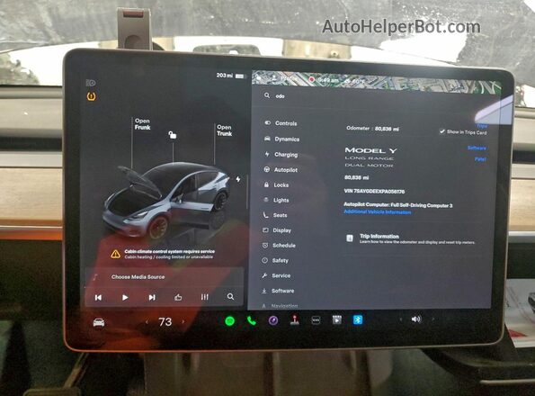 7SAYGDEEXPA056176 2023 TESLA MODEL Серебряный Вид щитка приборов