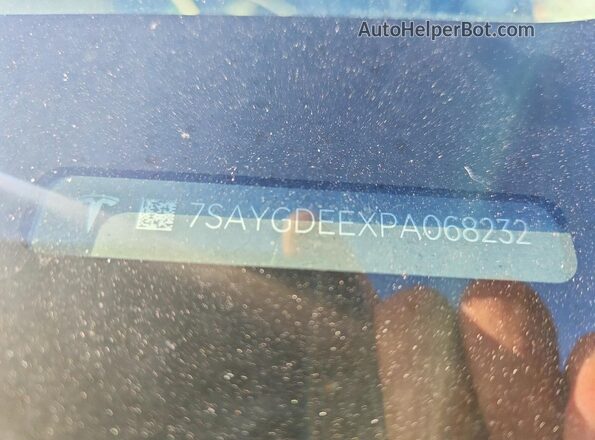 7SAYGDEEXPA068232 2023 TESLA MODEL Blue Engine compartment view