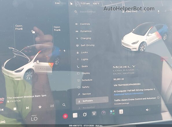 7SAYGDEEXPA095284 2023 TESLA MODEL Y White 
