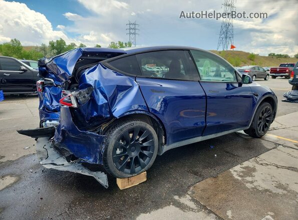 7SAYGDEEXPA142233 2023 TESLA MODEL Синий Задняя правая четверть