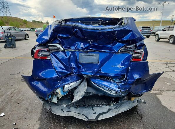 7SAYGDEEXPA142233 2023 TESLA MODEL Синий Вид сзади
