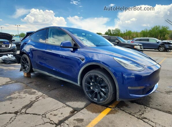 7SAYGDEEXPA142233 2023 TESLA MODEL Синий Передняя правая четверть