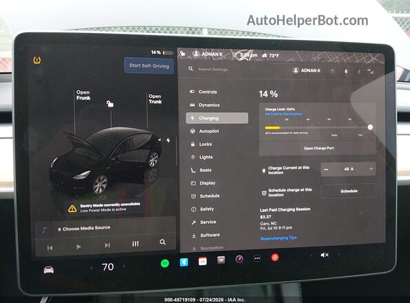 7SAYGDEEXPA181548 2023 TESLA MODEL Y Black 